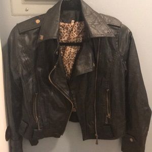 Leather Coat Medium